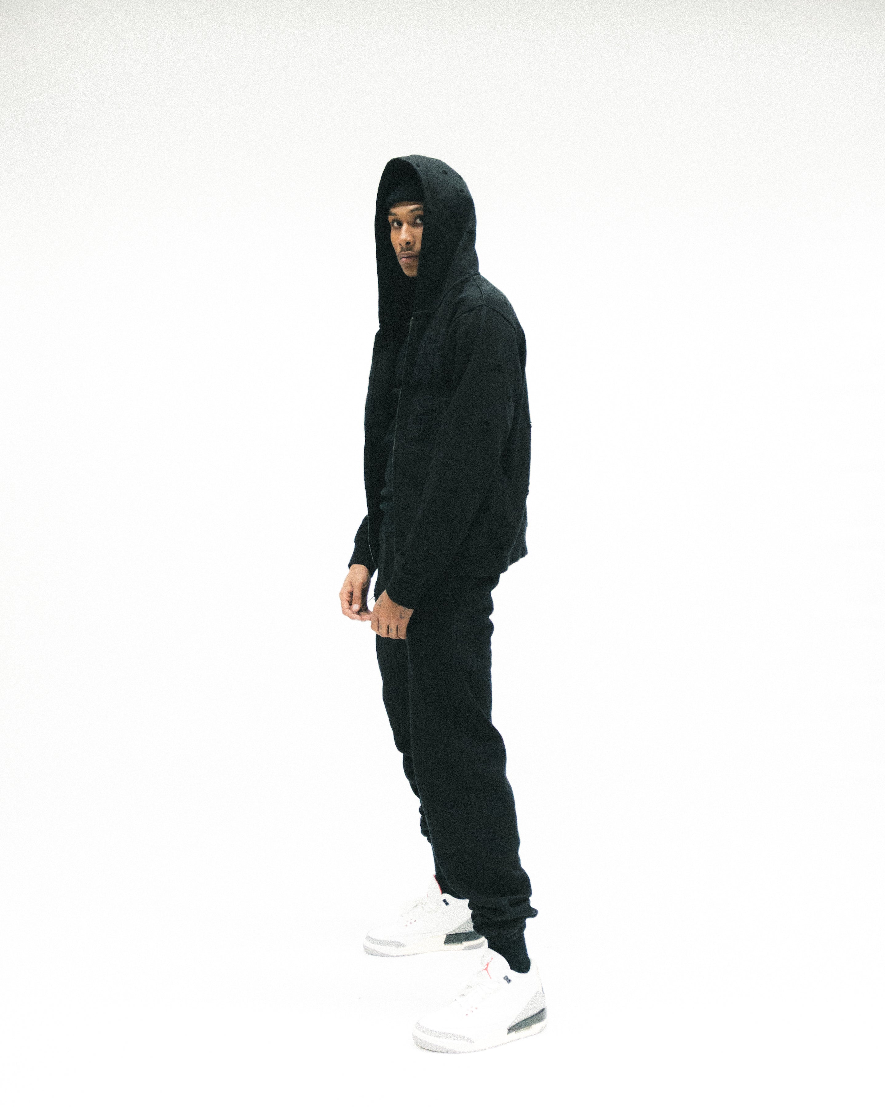 “TOUR LIF3” HEAVYWEIGHT DISTRESSED JACKET