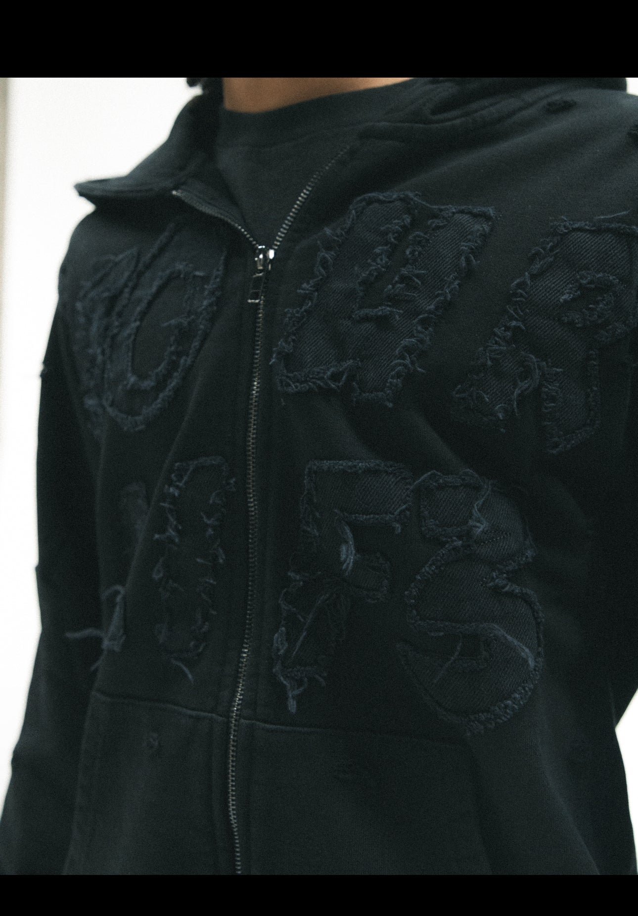 “TOUR LIF3” HEAVYWEIGHT DISTRESSED JACKET